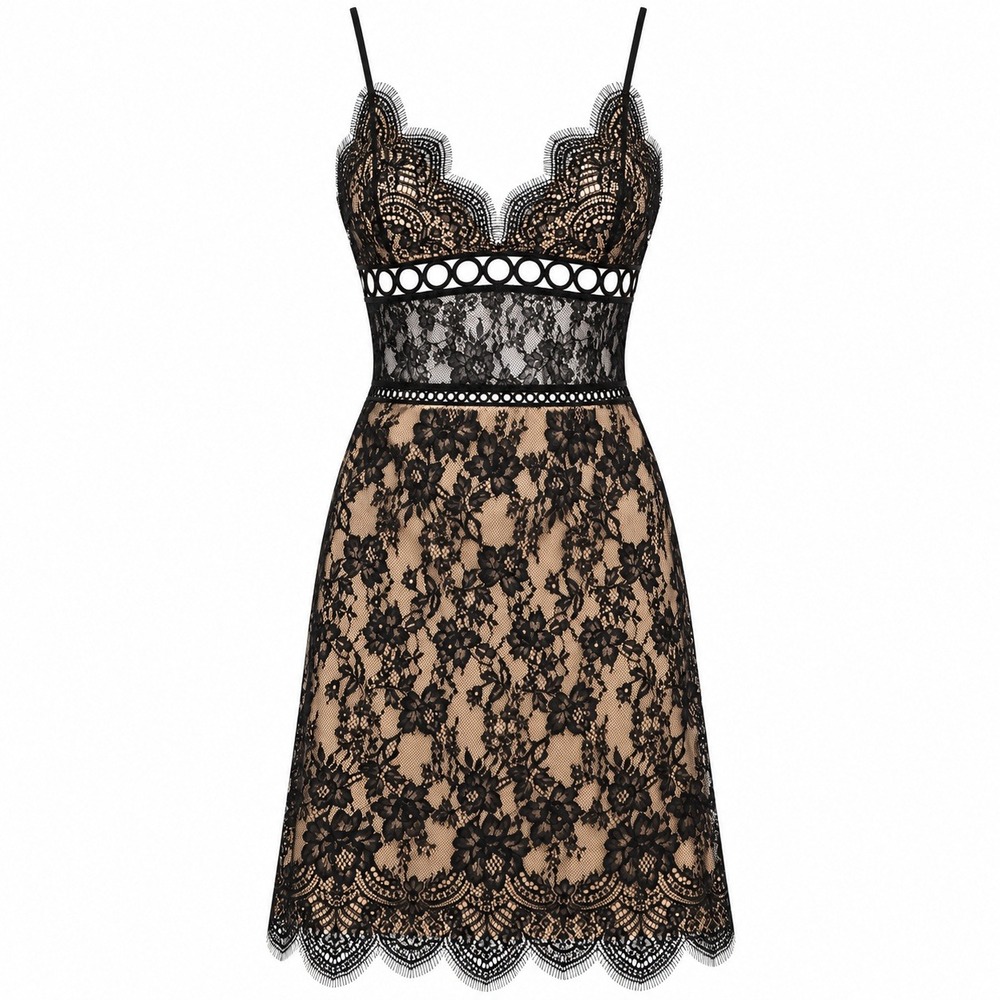 NWT Victoria's Secret Black Whimsigoth Lace Slip Dress Size Small Dark Romantic